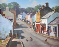 STREET IN CUSHENDALL, COUNTY ANTRIM by Donal McNaughton at Ross's Online Art Auctions