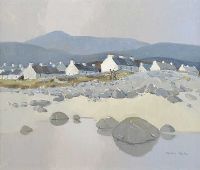 IRISH COTTAGES by Desmond Turner RUA at Ross's Online Art Auctions
