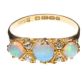 ANTIQUE 18CT GOLD THREE STONE OPAL AND DIAMOND RING at Ross's Online Art Auctions