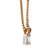 18CT GOLD SOLITAIRE EMERALD-CUT DIAMOND PENDANT WITH A 9CT GOLD CHAIN at Ross's Online Art Auctions