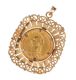 9CT GOLD PENDANT SET WITH A SOVEREIGN COIN at Ross's Online Art Auctions