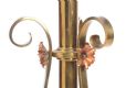 ANTIQUE BRASS STANDARD LAMP AND SHADE at Ross's Online Art Auctions