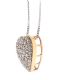 9CT GOLD AND DIAMOND-SET HEART PENDANT AND CHAIN at Ross's Online Art Auctions