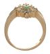 9CT GOLD TSAVORITE AND GEM-SET RING at Ross's Online Art Auctions