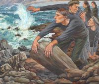 TURNING THE STONE by Padraig H. Marrinan RUA at Ross's Online Art Auctions