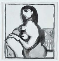 SEATED GIRL by Colin Middleton RHA RUA at Ross's Online Art Auctions