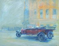 VINTAGE CAR by Rosemary Haslett at Ross's Online Art Auctions