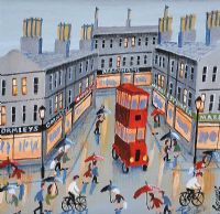 SHOPPING IN THE RAIN by John Ormsby at Ross's Online Art Auctions