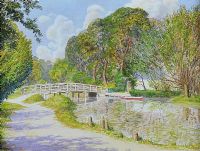 LOCK KEEPERS COTTAGE, RIVER LAGAN by Padraig H. Marrinan RUA at Ross's Online Art Auctions
