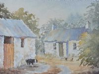 ON GUARD, COTTAGE NEAR SEACONNELL by Dympna Kearns at Ross's Online Art Auctions