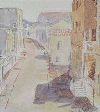 VILLAGE STREET by George Campbell RHA RUA at Ross's Online Art Auctions