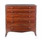 GEORGIAN CROSSBANDED MAHOGANY CHEST OF DRAWERS at Ross's Online Art Auctions