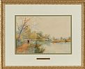 WAYSIDE GOSSIP & SHAWLEY WOODS ON THE SEVERN RIVER by Edward Norton at Ross's Online Art Auctions