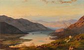 LOCH AT SUNSET by Percy at Ross's Online Art Auctions