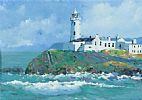 STORMY SEAS AT FANAD LIGHTHOUSE by Sean Lorinyenko at Ross's Online Art Auctions