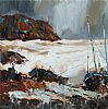 THUNDER SEA, FAIRHEAD, COUNTY ANTRIM by J.P. Rooney at Ross's Online Art Auctions