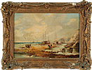BEACHED FISHING BOATS by William A. Broome at Ross's Online Art Auctions
