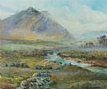 THE ROAD TO LEENANE, CONNEMARA by M. Brennan at Ross's Online Art Auctions