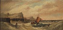 SAILING IN ROUGH SEAS by English School at Ross's Online Art Auctions
