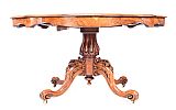 VICTORIAN SHAPED TOP WALNUT CENTRE TABLE at Ross's Online Art Auctions
