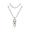 SILVER-TONE TOPAZ & PEARL PENDANT ON STERLING SILVER CHAIN at Ross's Online Art Auctions