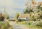 IRISH THATCHED COTTAGE by Maurice Canning Wilks ARHA RUA at Ross's Online Art Auctions
