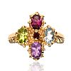 9CT GOLD GEM-SET RING at Ross's Online Art Auctions