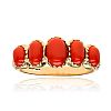 9CT GOLD CORAL RING at Ross's Online Art Auctions