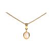 18CT GOLD OPAL PENDANT ON 9CT GOLD CHAIN at Ross's Online Art Auctions