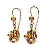 9CT GOLD LOVER'S KNOT EARRINGS at Ross's Online Art Auctions