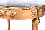 GILT MARBLE EFFECT LAMP TABLE at Ross's Online Art Auctions