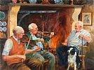 THE TWO FIDDLERS by Noel Shaw at Ross's Online Art Auctions