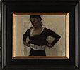 WOMAN DRESSING by Colin Watson RUA at Ross's Online Art Auctions