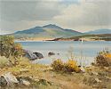 BOATS ON LOUGH CURRANE, COUNTY KERRY by Maurice Canning Wilks ARHA RUA at Ross's Online Art Auctions