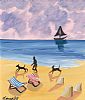 FUN AT THE BEACH by John Ormsby at Ross's Online Art Auctions