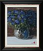 BLUE FLOWERS IN A VASE by Vivek Mandalia at Ross's Online Art Auctions