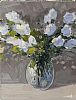 WHITE FLOWERS IN A VASE by Vivek Mandalia at Ross's Online Art Auctions