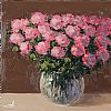 PINK FLOWERS IN A VASE by Vivek Mandalia at Ross's Online Art Auctions