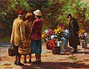 THE FLOWER SELLER by Donal McNaughton at Ross's Online Art Auctions