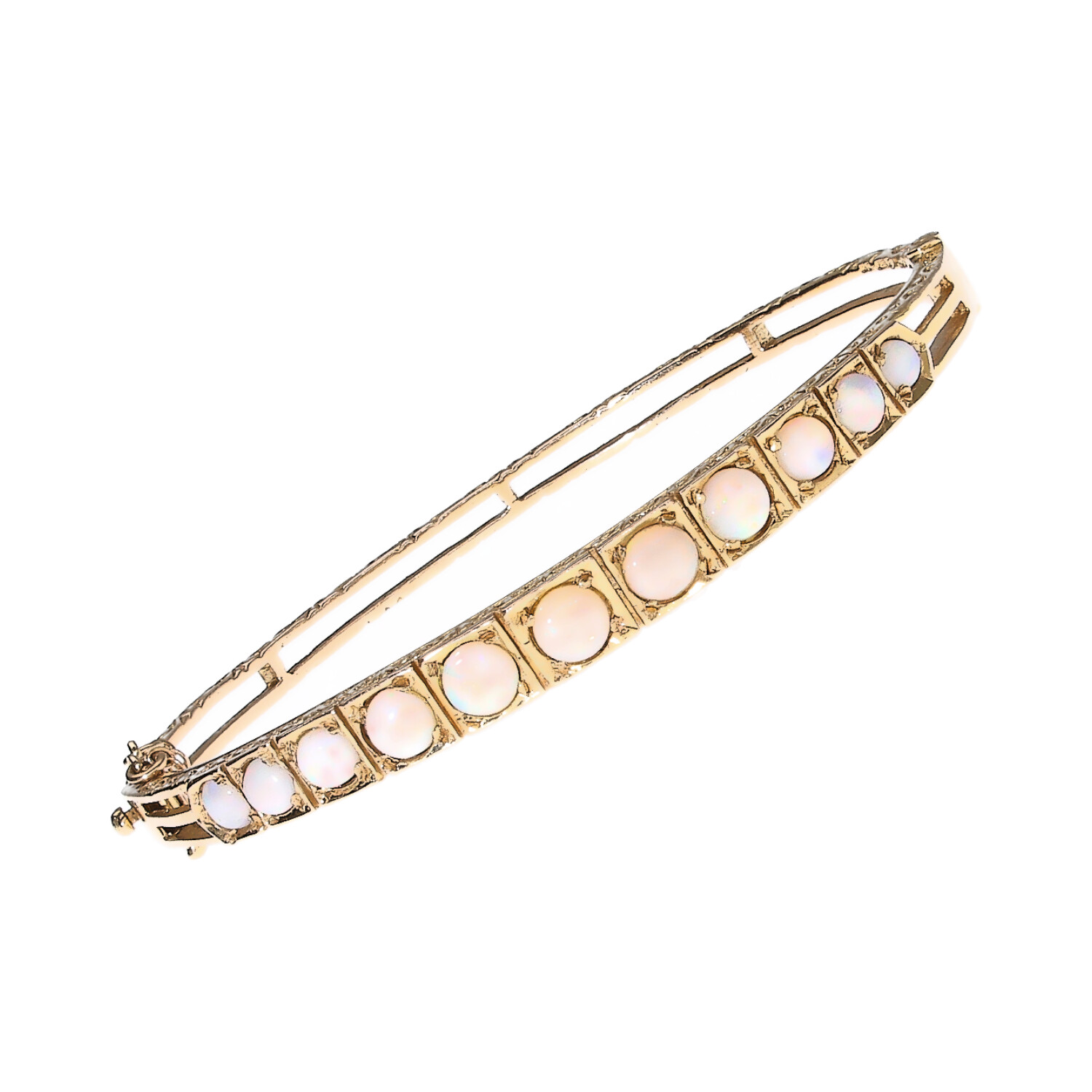 VINTAGE 9CT GOLD OPAL BANGLE at Ross's Online Art Auctions