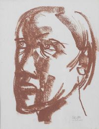 HEAD OF A MAN by Colin Middleton RHA RUA at Ross's Online Art Auctions