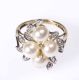 9CT GOLD, PEARL & DIAMOND CLUSTER RING at Ross's Online Art Auctions