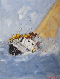 STORMY SEAS by Marie Carroll at Ross's Online Art Auctions