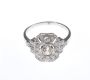 ART DECO STYLE 18 CARAT WHITE GOLD DIAMOND CLUSTER RING at Ross's Online Art Auctions