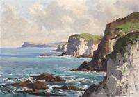 GIANT''S HEAD, WHITE ROCKS, PORTRUSH by Rowland Hill RUA at Ross's Online Art Auctions