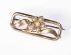 9CT GOLD & SEED PEARL BAR BROOCH at Ross's Online Art Auctions