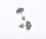PAIR OF 18 CARAT WHITE GOLD SAPPHIRE & DIAMOND EARRINGS at Ross's Online Art Auctions