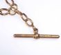 9CT ROSE GOLD ALBERT CHAIN WITH T-BAR at Ross's Online Art Auctions