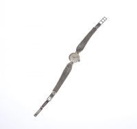 LADY'S SILVER PERFECT WRIST WATCH WITH SILVER DIAL & SILVER MESH STRAP at Ross's Online Art Auctions