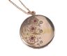 9 CARAT ROSE GOLD ENGRAVED CIRCULAR LOCKET ON A FINE 9 CARAT GOLD CHAIN at Ross's Online Art Auctions